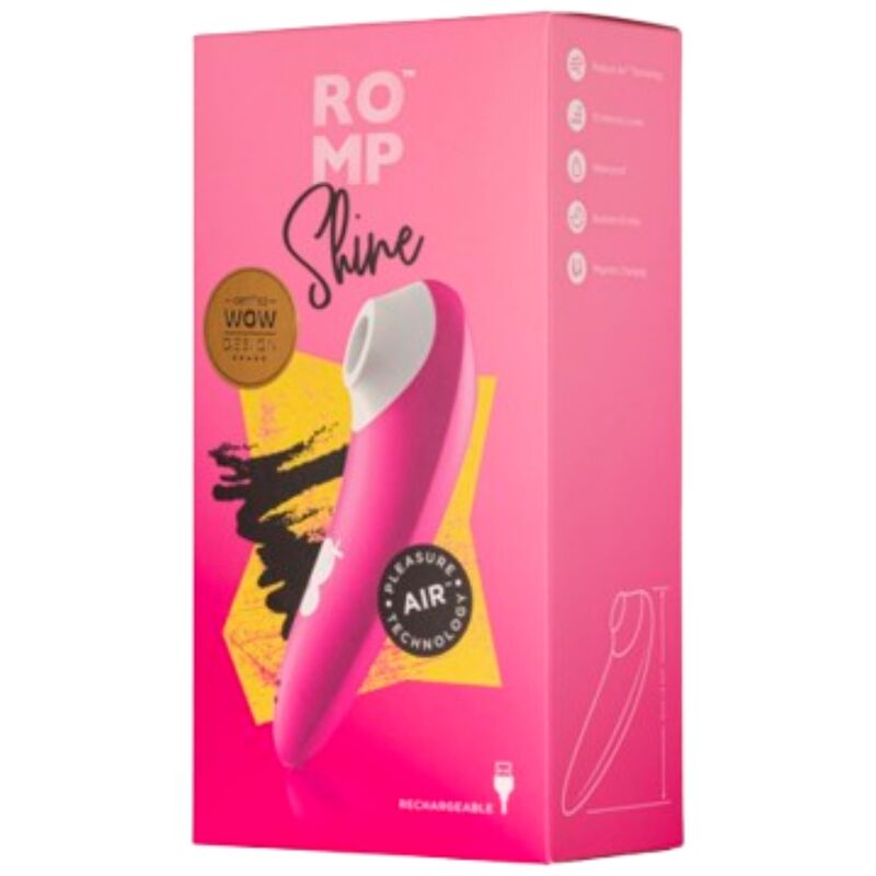 Stimulateur clitoridien shine x succion clitoriale 10 niveaux rose – Romp