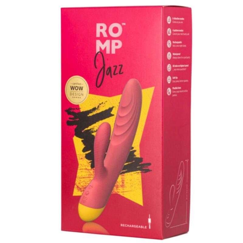 Jazz vibrateur lapin rechargeable rouge – Romp