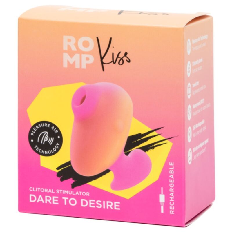 Stimulateur clitoridien kiss vibrateur à doigts rechargeable à succion clitoriale – Romp