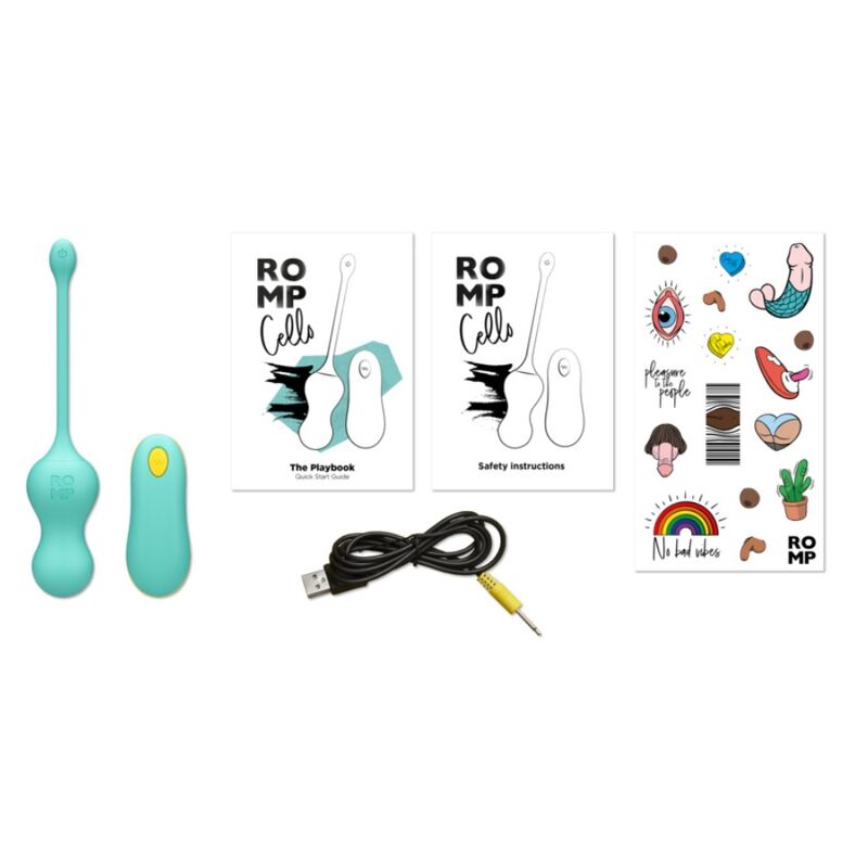 Vibrateur cello vibrant multifonction cello turquoise avec télécommande – Romp