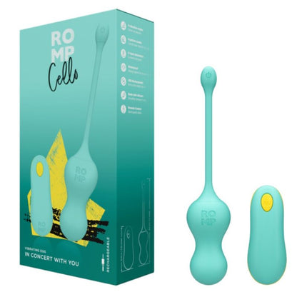 Vibrateur cello vibrant multifonction cello turquoise avec télécommande – Romp