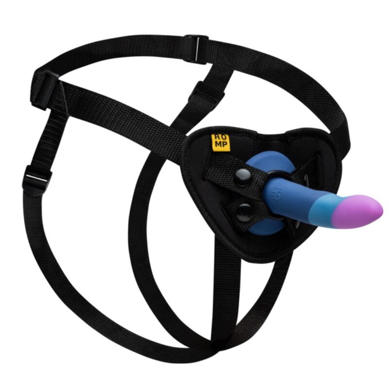 Piccolo godemichet en silicone avec ventouse tricolore 14 cm – Romp