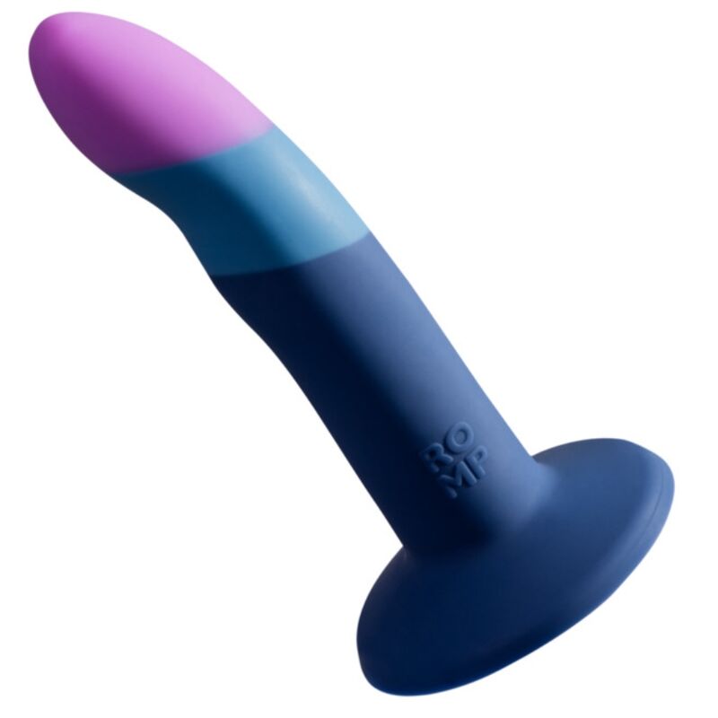 Piccolo godemichet en silicone avec ventouse tricolore 14 cm – Romp