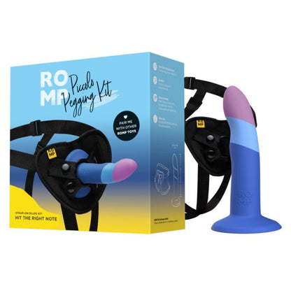 Piccolo godemichet en silicone avec ventouse tricolore 14 cm – Romp