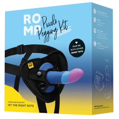 Piccolo godemichet en silicone avec ventouse tricolore 14 cm – Romp