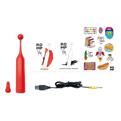 Stimulateur clitoridien pop stimulateur clitorial haute fréquence rouge – Romp