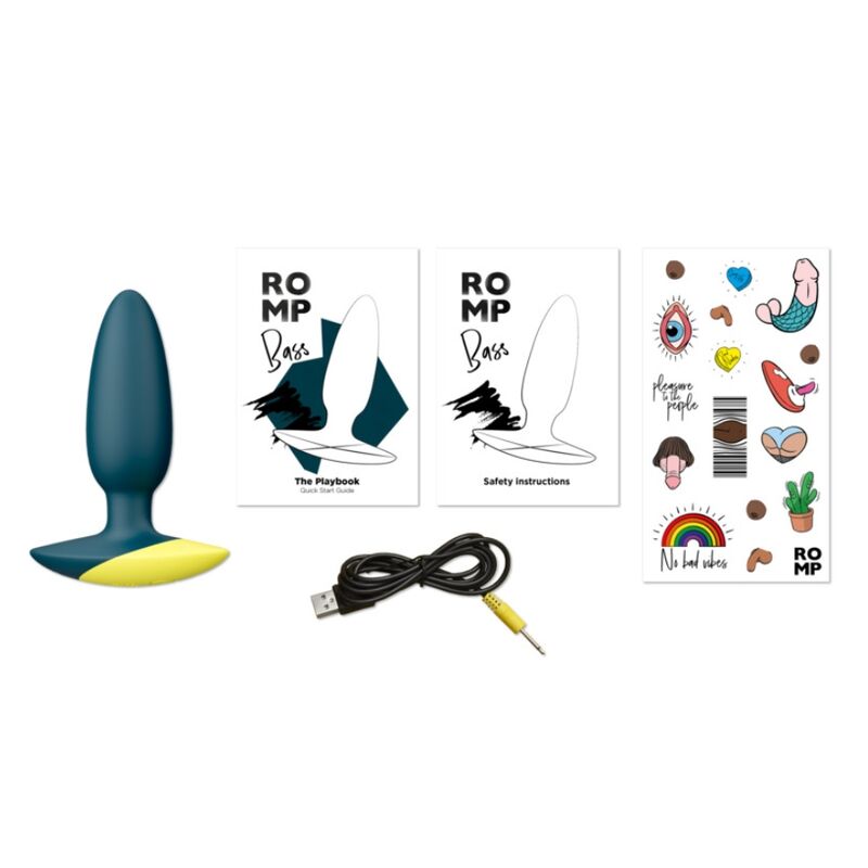 Bass vibrateur anal à plug basse 10 cm vert – Romp