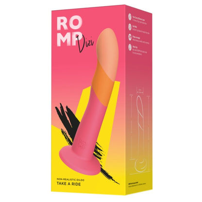Dizi godemichet en silicone avec ventouse tricolé 18 cm – Romp