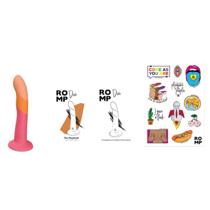 Dizi godemichet en silicone avec ventouse tricolé 18 cm – Romp