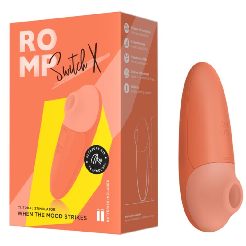 Stimulateur clitoridien switch x stimulateur clitorial 6 niveaux orange – Romp