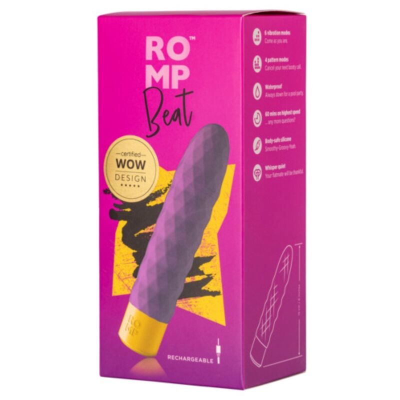 Beat mini multifonction vibrateur balle violet – Romp