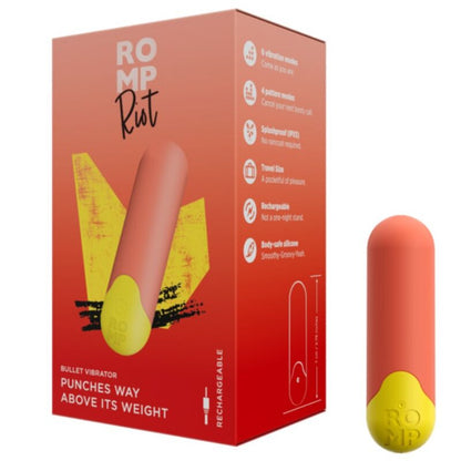 Vibrateur riot balle vibrante multifonction orange + jaune – Romp