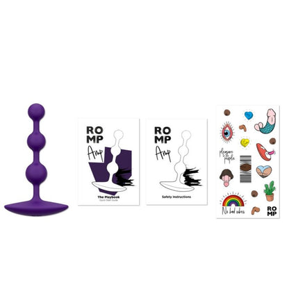 Amp perles anales en silicone flexible violettes 12,5 cm – Romp
