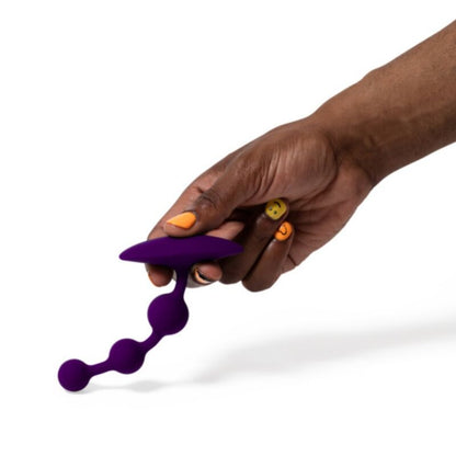 Amp perles anales en silicone flexible violettes 12,5 cm – Romp