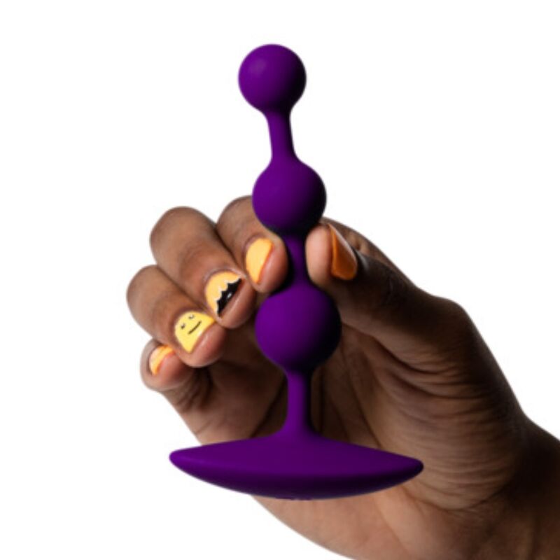 Amp perles anales en silicone flexible violettes 12,5 cm – Romp