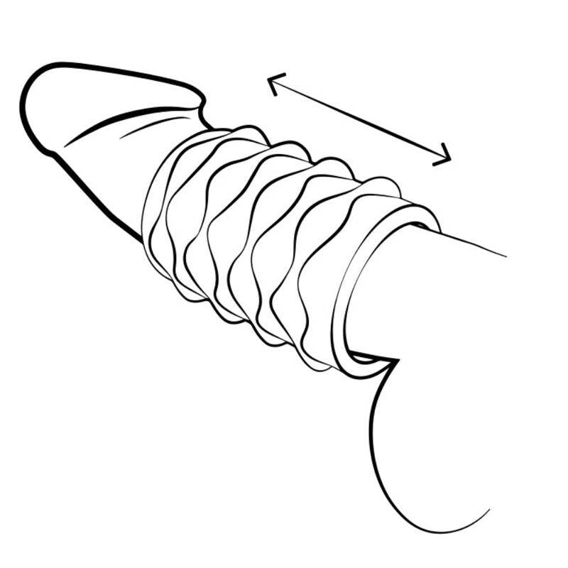 Mosh masturbateur mâle transparent avec gaine réversible de 6 cm – Romp