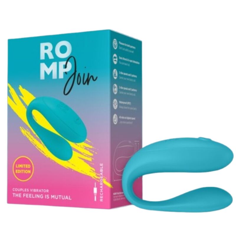 Join vibrateur turquoise pour couples – Romp