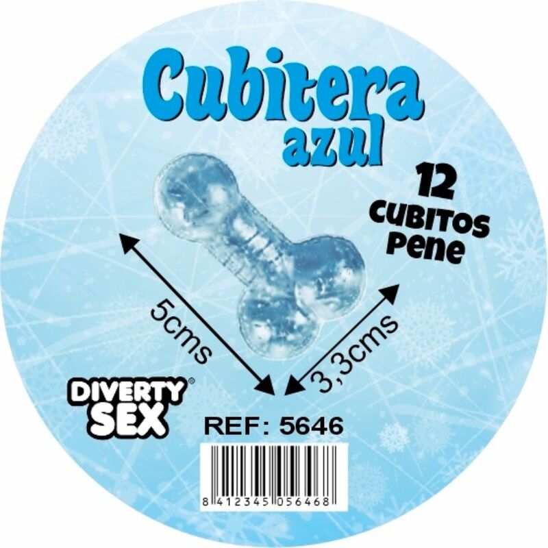 Lot de 12 pénis en silicone dur pour seau à glaces suspendu bleu – Diablo Picante
