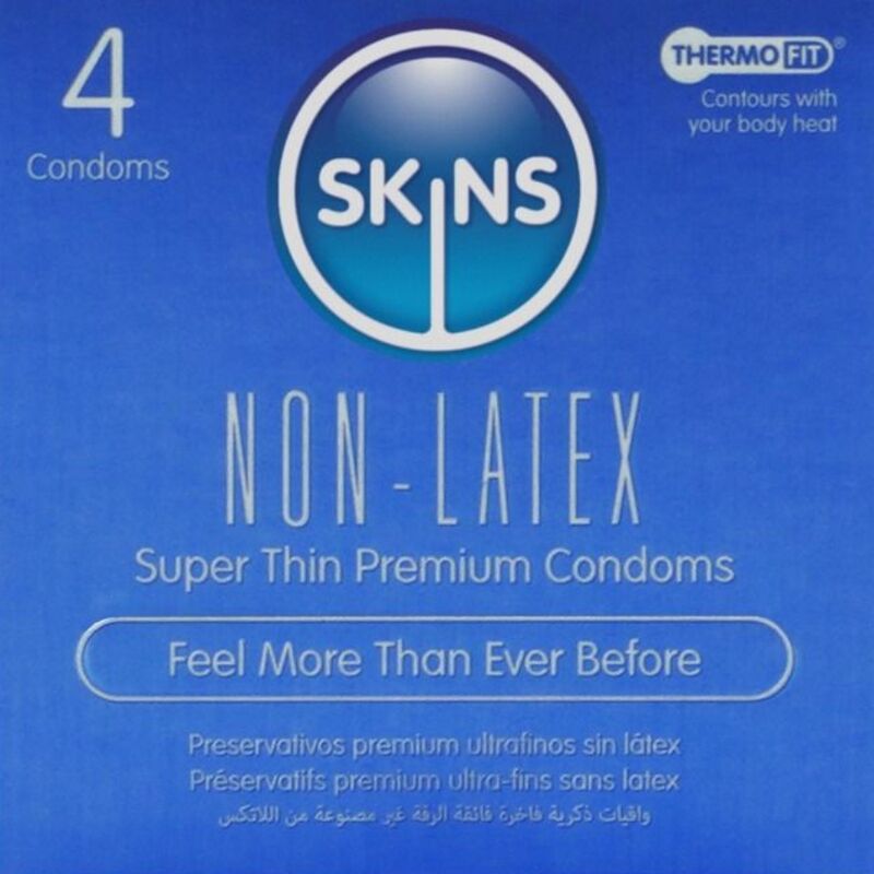 Lot de 4 préservatifs sans latex – Skins