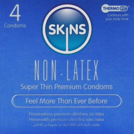 Lot de 4 préservatifs sans latex – Skins