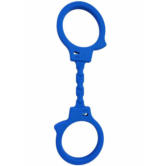 Menottes BDSM menottes en silicone bleues – Diablo Picante