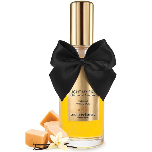 BIJOUX - HEAT EFFECT MASSAGE OIL WITH CARAMEL FLAVOR