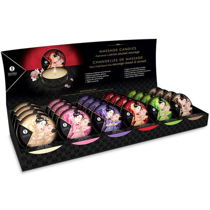 Mini caresse à la bougie présentoir bougies de massage 24 unités – Shunga