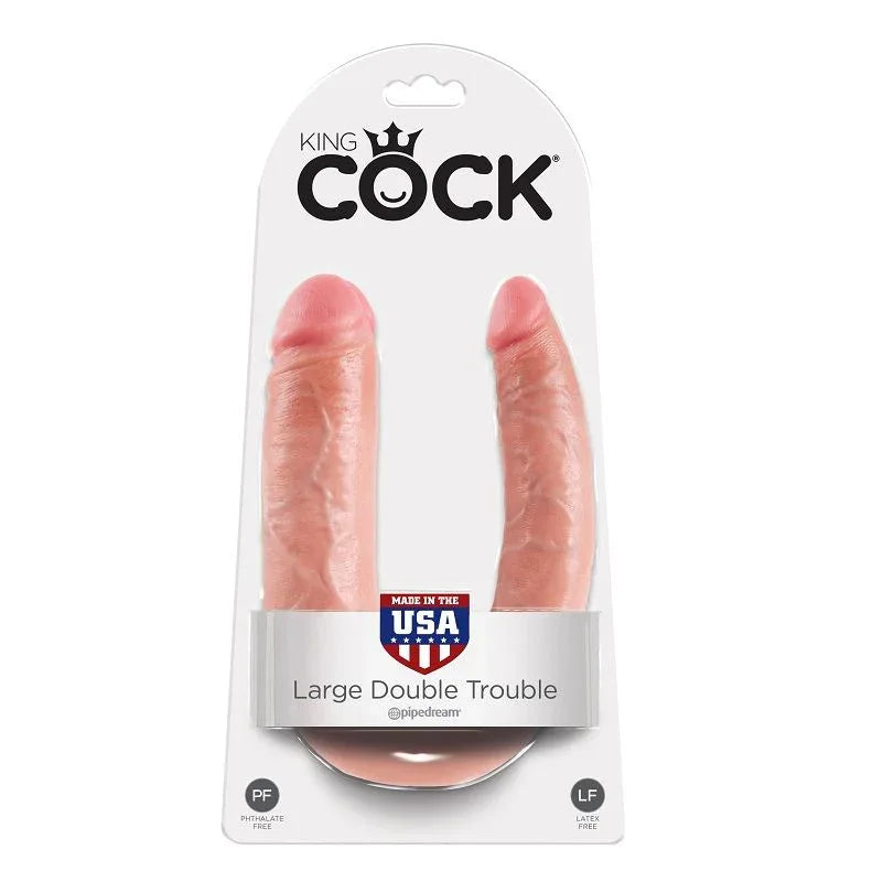 King Cock – Gode Double Pénétration 17.8 cm Naturel