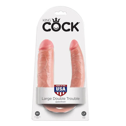 King Cock – Gode Double Pénétration 17.8 cm Naturel