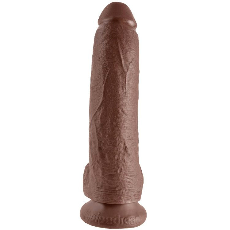 KING COCK - 9 GODE BROWN AVEC BOULES 22.9 CM