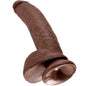 KING COCK - 9 GODE BROWN AVEC BOULES 22.9 CM