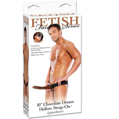 FETISH FANTASY SERIES - CHOCOLATE ADJUSTABLE HOLLOW HARNESS 22 CM