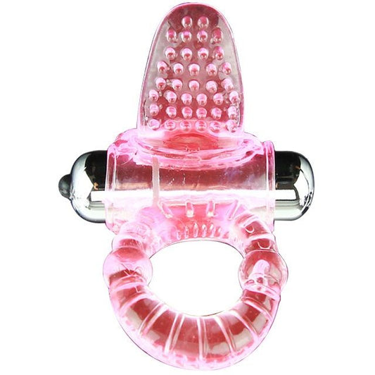 BAILE - SWEET ABS ANILLO VIBRADOR PARA EL PENE ROSA 10 RITMOS