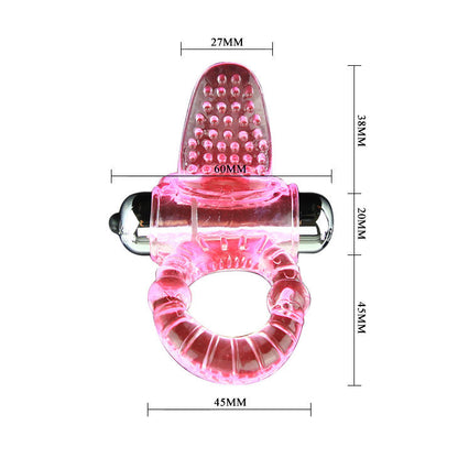 BAILE - SWEET ABS ANILLO VIBRADOR PARA EL PENE ROSA 10 RITMOS