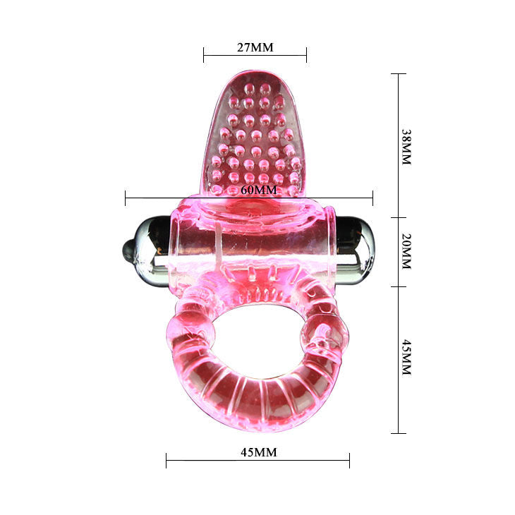 BAILE - SWEET ABS ANILLO VIBRADOR PARA EL PENE ROSA 10 RITMOS