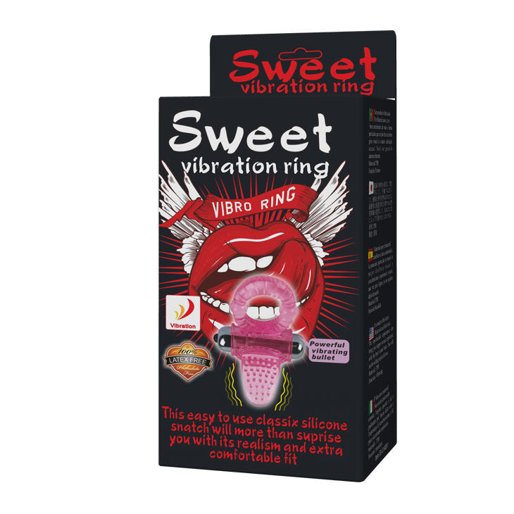 BAILE - SWEET ABS ANILLO VIBRADOR PARA EL PENE ROSA 10 RITMOS