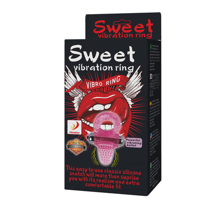 BAILE - SWEET ABS ANILLO VIBRADOR PARA EL PENE ROSA 10 RITMOS