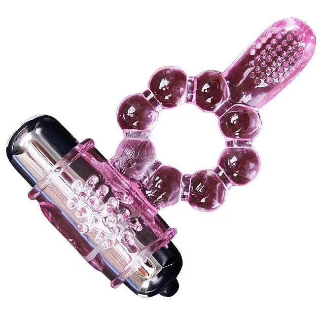 Baile – Anneau Silicone 10 Rythmes de Langue avec Vibration Rose
