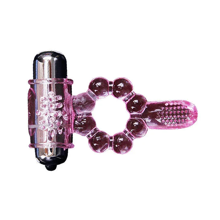 Baile – Anneau Silicone 10 Rythmes de Langue avec Vibration Rose