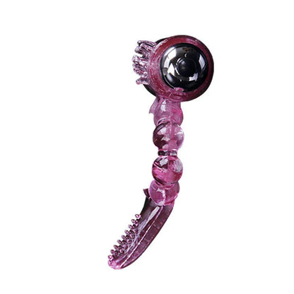 Baile – Anneau Silicone 10 Rythmes de Langue avec Vibration Rose