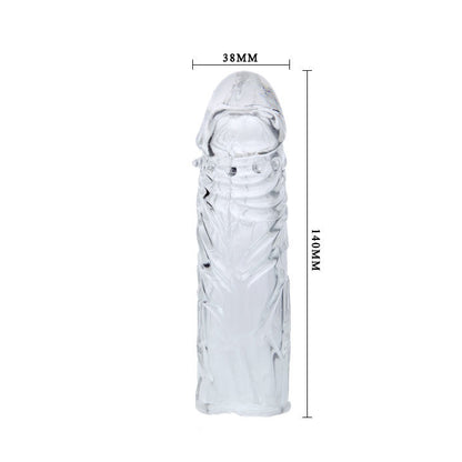BAILE - FUNDA PARA PENE DE SILICONA TRANSPARENTE DE 13 CM
