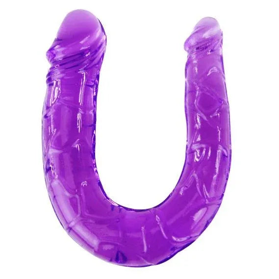 Baile Double Gode en Gelée Flexible Lilas