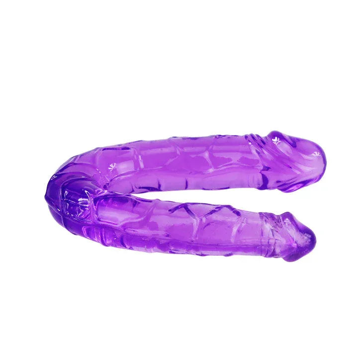 Baile Double Gode en Gelée Flexible Lilas
