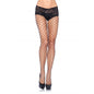 LEG AVENUE - PANTALONES DE RED CON SHORTS DE ENCAJE