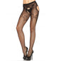 LEG AVENUE - ELEGANTES BRAGUITAS DE MALLA CON BORDADO NEGRO
