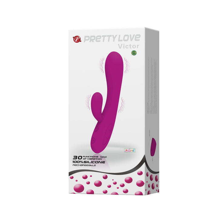 PRETTY LOVE - VIBRADOR INTELIGENTE VICTOR CON ESTIMULADOR DE CLÍTORIS