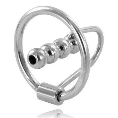 Metal Hard – Anneau de Gland en avec Bouchon Urétral 30Mm