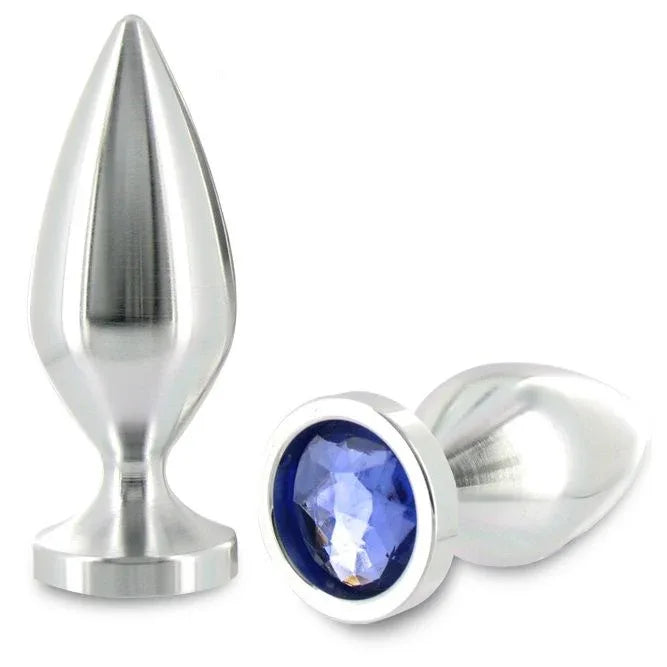 Metal Hard – Plug Anal Aliminum Couleur Cristal Grand 10,16Cm