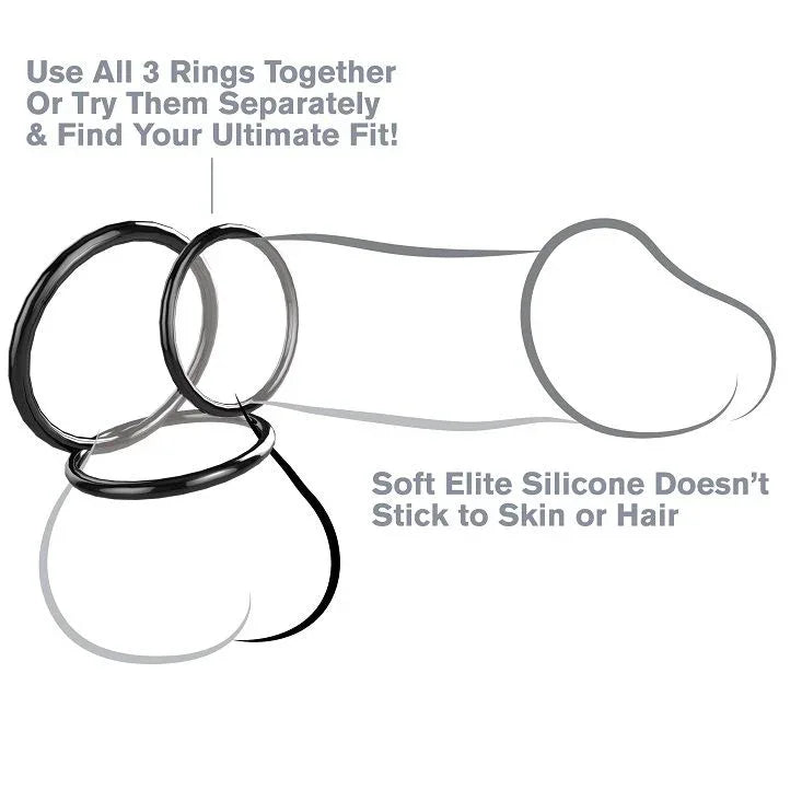 Fantasy C Ringz – Silicone 3 Anneaux Stamina Set
