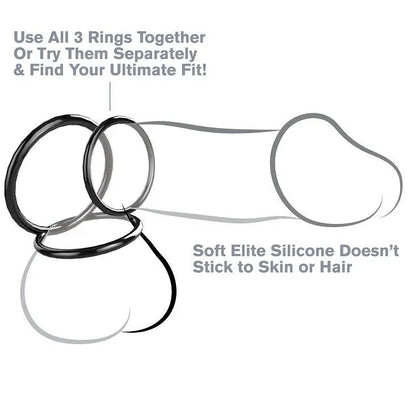 Fantasy C Ringz – Silicone 3 Anneaux Stamina Set